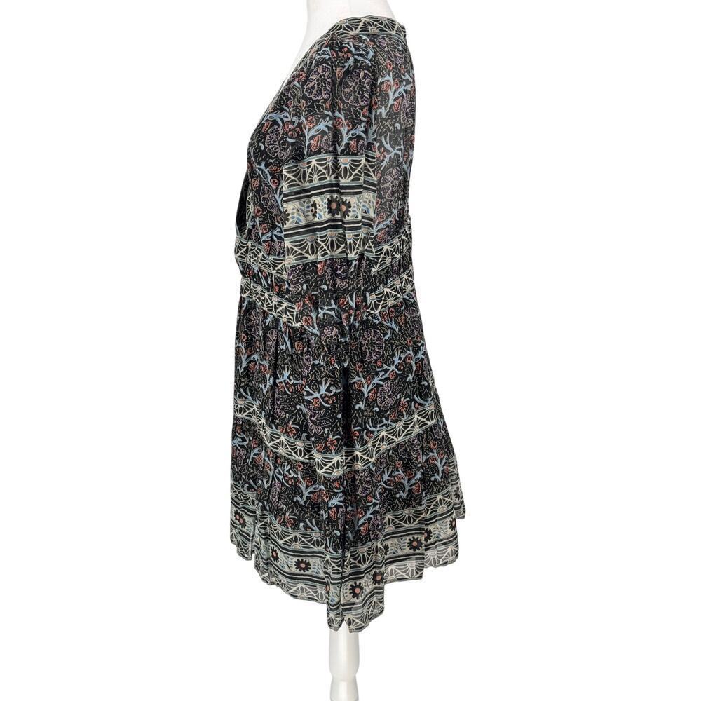 Sea New York Boho Floral Dress Size XL - Designer Mixed Print Cotton Dress - Picture 3 of 14